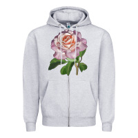 Heather Grey belinda's blush rose Zipper Hoodie - LillyAllenDesigns