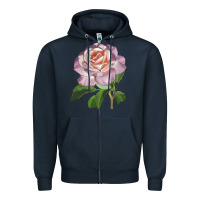 Navy belinda's blush rose Zipper Hoodie - LillyAllenDesigns