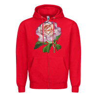 Red belinda's blush rose Zipper Hoodie - LillyAllenDesigns