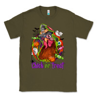 Army Green Chick or treat Halloween Classic Tee - NancyCooperArtShop