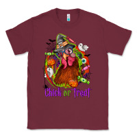 Burgundy Chick or treat Halloween Classic Tee - NancyCooperArtShop