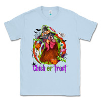 Dusty Blue Chick or treat Halloween Classic Tee - NancyCooperArtShop