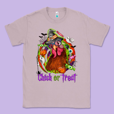 Chick Or Treat Halloween Classic Tee Designed By Nancycooperartshop