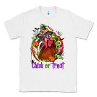 White Chick or treat Halloween Classic Tee - NancyCooperArtShop