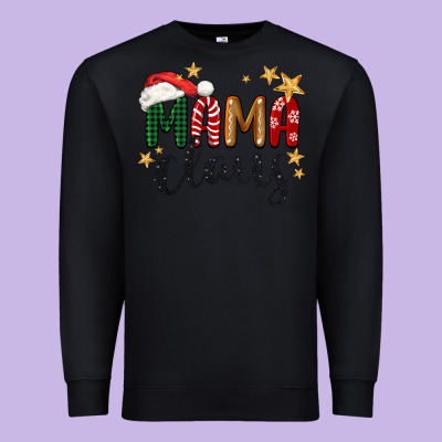 Mama Claus Christmas Premium Sweatshirt Designed By Barkaloodesign