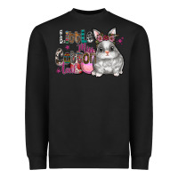 Black Little Miss Cotton Tail Heavyweight Sweatshirt - CowhideDigitalArt