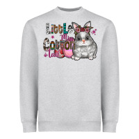 Heather Grey Little Miss Cotton Tail Heavyweight Sweatshirt - CowhideDigitalArt