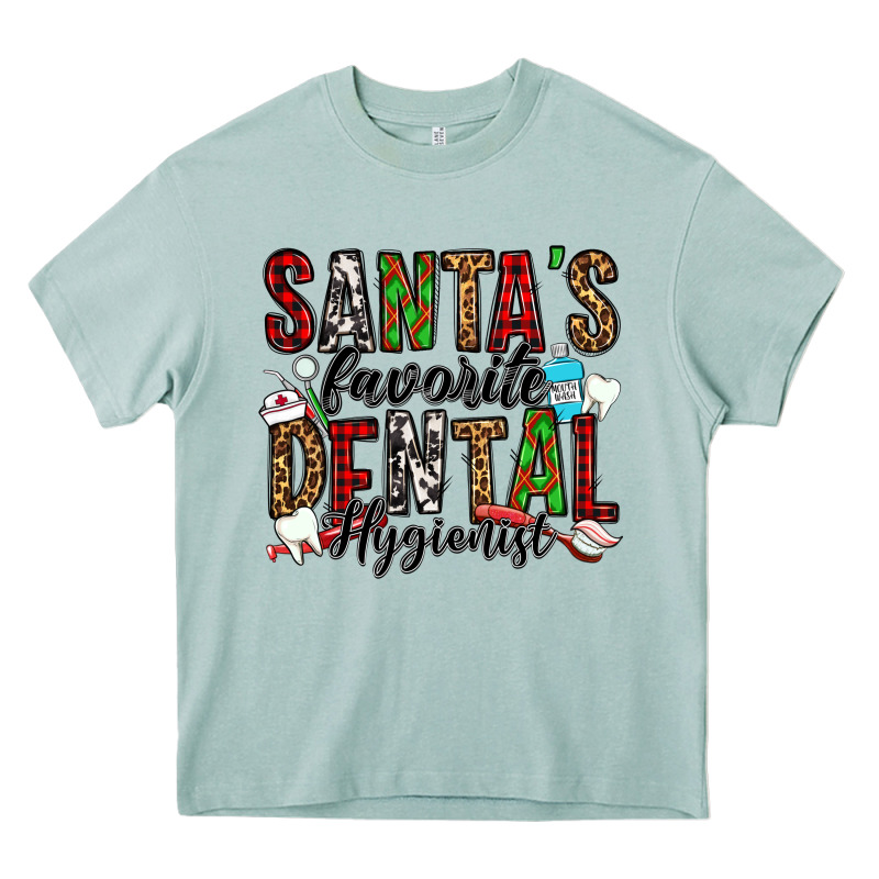 Santa's Favorite Dental Hygienist Heavy Core Tee by Jasminsmagicworld | Teevron