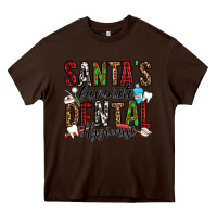 Chocolate Brown santa's favorite dental hygienist Heavy Core Tee - Jasminsmagicworld