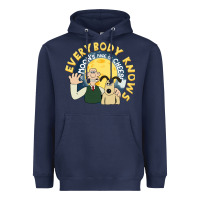 Navy everybody knows the moons made of cheese! Heavyweight Hoodie - trangStudio