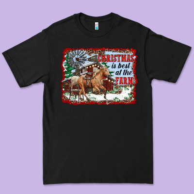 Christmas Is Best At The Farm Premium Tee Designed By Ranaportraitstore