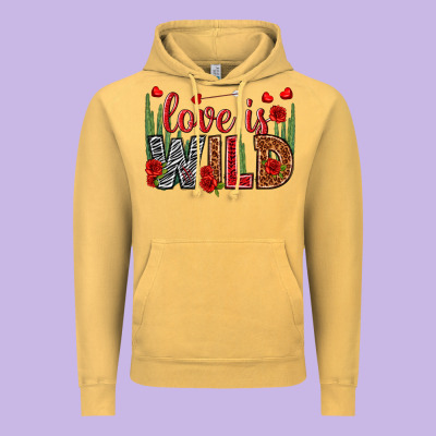 Love Is Wild Valentine's Day Vintage Hoodie Designed By Howdyjamesfarm