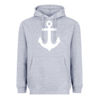 Heather Grey Boat Anchor for Women n Girls Summer Heavyweight Hoodie - trangStudio