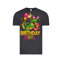 Vintage Black 3rd birthday girl t rex pink Vintage Tee - CowGirlArtShop