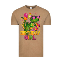 Vintage Coffee 3rd birthday girl t rex pink Vintage Tee - CowGirlArtShop