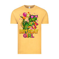 Vintage Mustard 3rd birthday girl t rex pink Vintage Tee - CowGirlArtShop