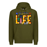 Army Green name tribute to first responder dispatchers Premium Hoodie - CowhideDigitalArt