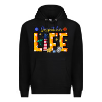 Black name tribute to first responder dispatchers Premium Hoodie - CowhideDigitalArt