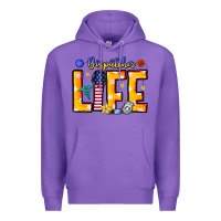Purple name tribute to first responder dispatchers Premium Hoodie - CowhideDigitalArt