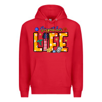 Red name tribute to first responder dispatchers Premium Hoodie - CowhideDigitalArt