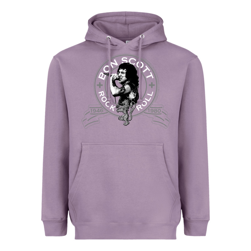 Bon Scott Rock N' Roll Lion Shield Heavyweight Hoodie by trangStudio | Teevron