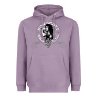 Lavender Bon Scott Rock n' Roll Lion Shield Heavyweight Hoodie - trangStudio