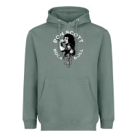 Sage Bon Scott Rock n' Roll Lion Shield Heavyweight Hoodie - trangStudio