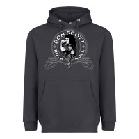 Smoke Bon Scott Rock n' Roll Lion Shield Heavyweight Hoodie - trangStudio