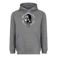 Storm Bon Scott Rock n' Roll Lion Shield Heavyweight Hoodie - trangStudio