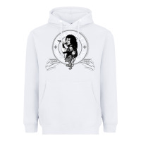 White Bon Scott Rock n' Roll Lion Shield Heavyweight Hoodie - trangStudio