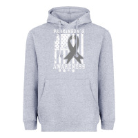 Heather Grey Parkinson's Disease Awareness T  Gift for PD Patients Heavyweight Hoodie - trangStudio
