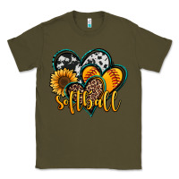 Army Green softball hearts Classic Tee - Jasminsmagicworld