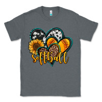 Charcoal Heather softball hearts Classic Tee - Jasminsmagicworld