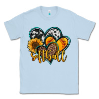 Dusty Blue softball hearts Classic Tee - Jasminsmagicworld