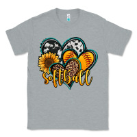 Heather Grey softball hearts Classic Tee - Jasminsmagicworld