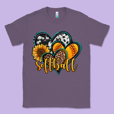 Softball Hearts Classic Tee Designed By Jasminsmagicworld