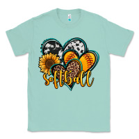 Seafoam softball hearts Classic Tee - Jasminsmagicworld
