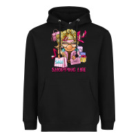 Black shopping life  gnome Heavyweight Hoodie - BarkalooDesign