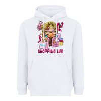 White shopping life  gnome Heavyweight Hoodie - BarkalooDesign