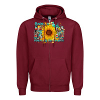 Burgundy being a mom makes my life complete Zipper Hoodie - RacoonDesign