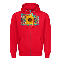 Red being a mom makes my life complete Zipper Hoodie - RacoonDesign