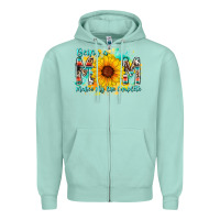 Seafoam being a mom makes my life complete Zipper Hoodie - RacoonDesign