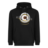 Black Carl Side Smile Heavyweight Hoodie - trangStudio