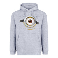 Heather Grey Carl Side Smile Heavyweight Hoodie - trangStudio