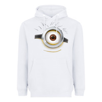 White Carl Side Smile Heavyweight Hoodie - trangStudio