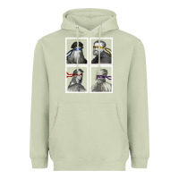 Matcha Ninja Artists Leonardo Donatello Raphael Michelangelo Parody Renaissan Heavyweight Hoodie - trangStudio