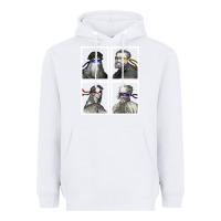 White Ninja Artists Leonardo Donatello Raphael Michelangelo Parody Renaissan Heavyweight Hoodie - trangStudio
