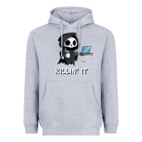 Heather Grey killin' it shirt funny grim reaper halloween sarcasm Heavyweight Hoodie - trangStudio