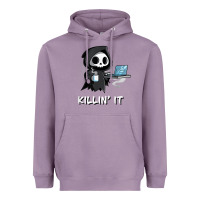 Lavender killin' it shirt funny grim reaper halloween sarcasm Heavyweight Hoodie - trangStudio