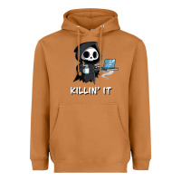 Meerkat killin' it shirt funny grim reaper halloween sarcasm Heavyweight Hoodie - trangStudio